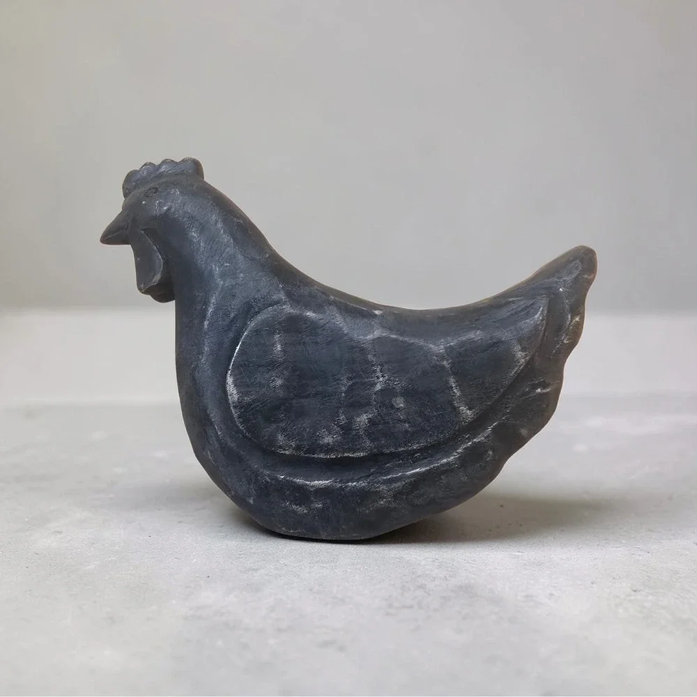 Rustic Chicken Hen Figurine Farmhouse Country Kitchen Decor Resin 6